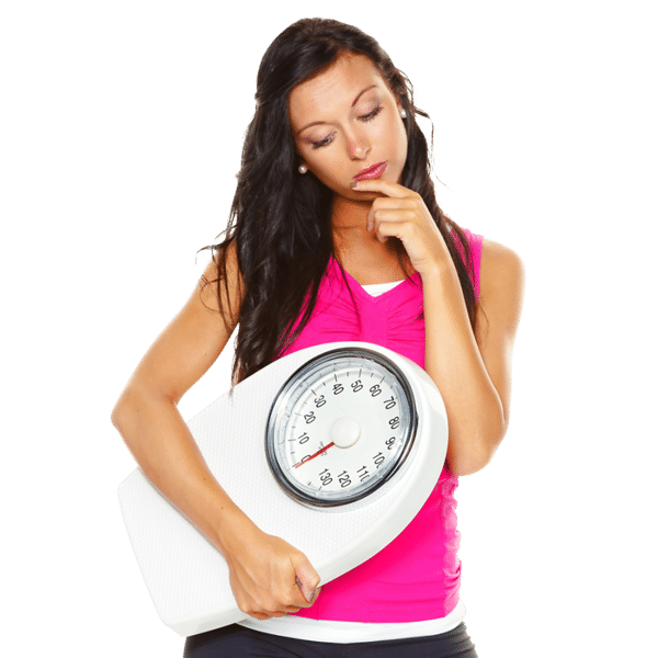 weight loss woman holding scale